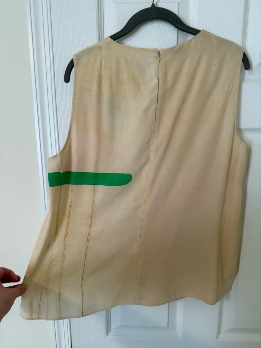 Akris Multicolor Geometric Silk Tank Top - Red, Pink, Yellow, Blue, Cream - Picture 8 of 11